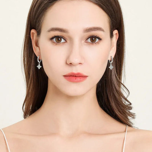 Gold - Plated Moissanite Earrings in Sterling Silver - AMVIM