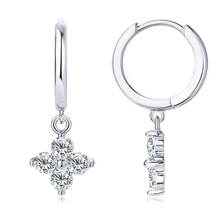 Gold - Plated Moissanite Earrings in Sterling Silver - AMVIM