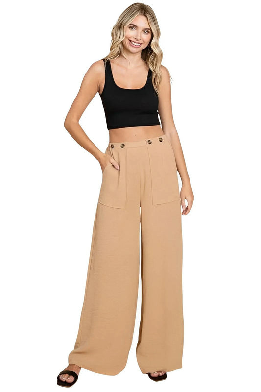 High Waist Wide Leg Cargo Pants for Women – Utility Fit - AMVIM