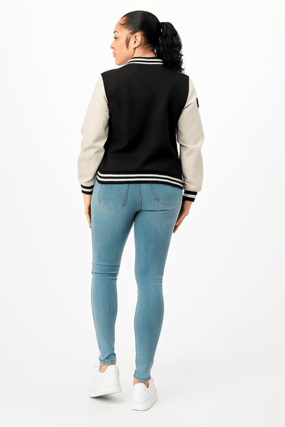 Jacket Patch Bomber Streetwear Varsity Style Casual Fit - AMVIM