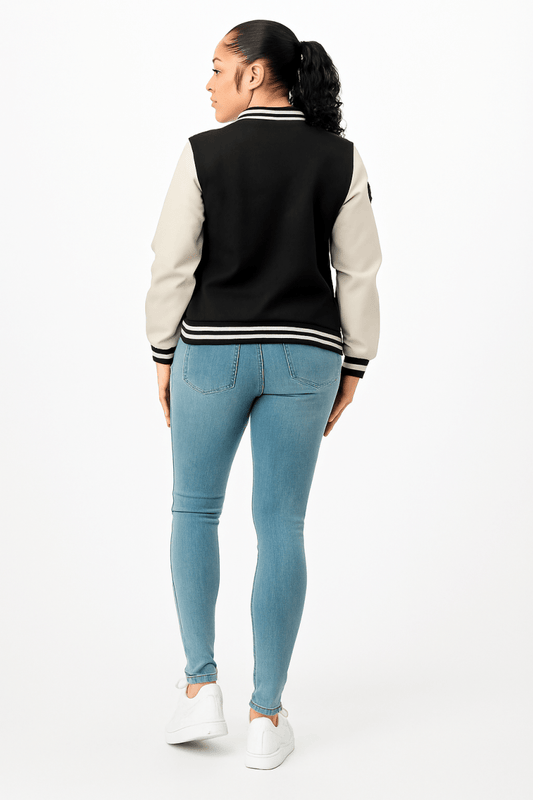 Jacket Patch Bomber Streetwear Varsity Style Casual Fit - AMVIM