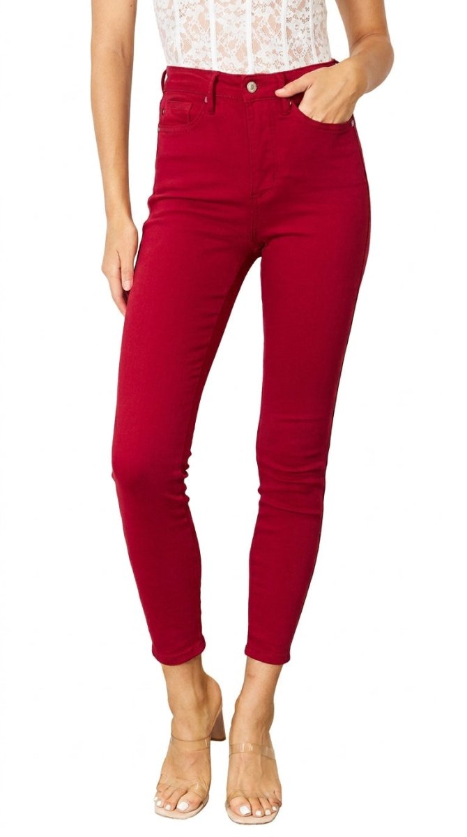 Judy Blue Full Size High Waist Tummy Control Skinny Jeans - AMVIM