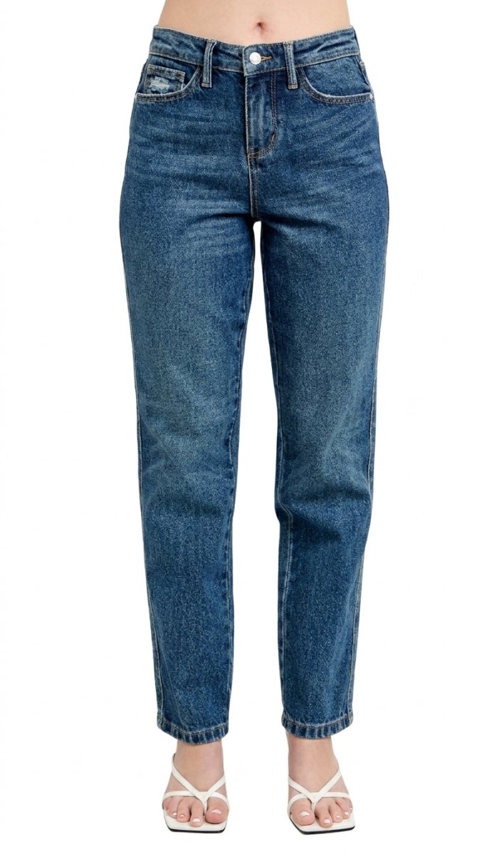 Judy Blue Full Size High Waisted Rigid Magic Non-destroy Straight Leg Jeans Plus Size - AMVIM