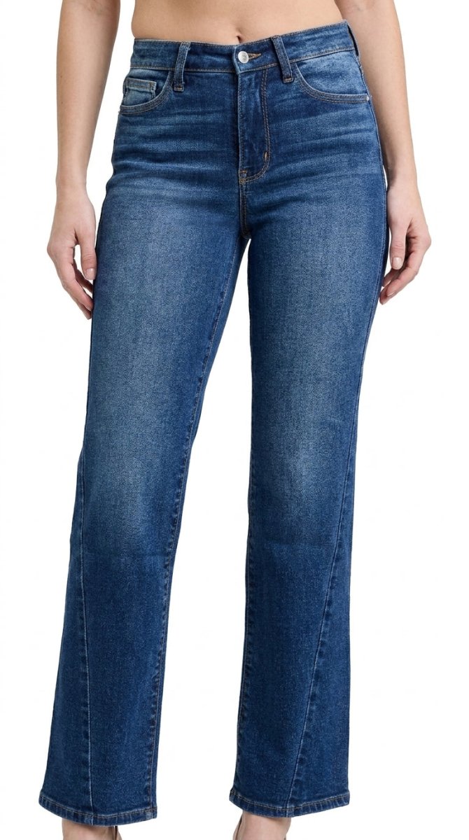 Judy Blue Full Size Side Seam Detail Straight Jeans with Pockets - AMVIM