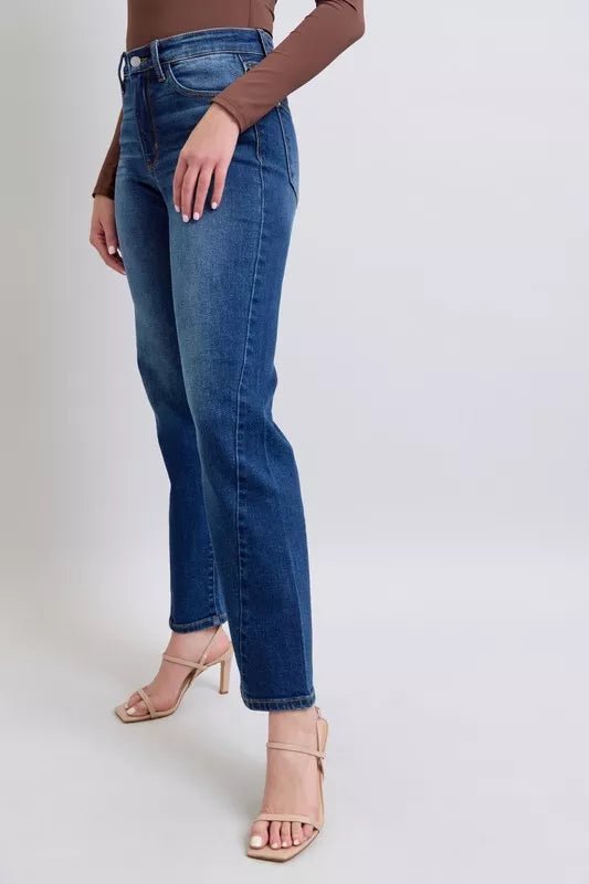 Judy Blue Full Size Side Seam Detail Straight Jeans with Pockets - AMVIM