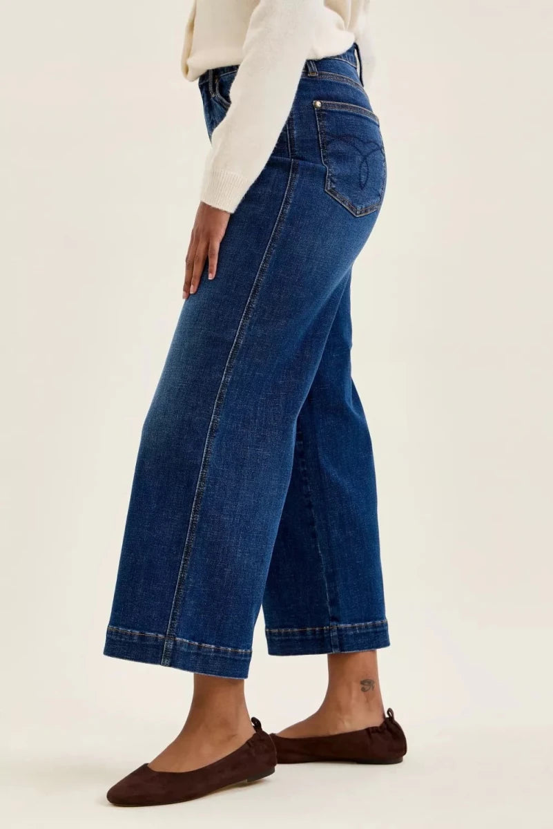 Judy Blue High Waist T.C. Claudia Ankle Wide Jeans - AMVIM