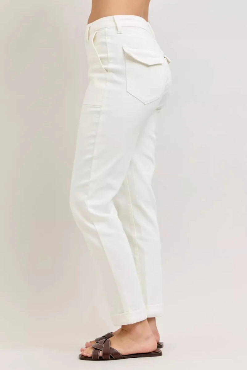 Judy Blue High - Waisted Jeans with Patch Pockets - AMVIM