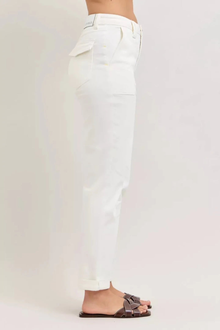 Judy Blue High - Waisted Jeans with Patch Pockets - AMVIM