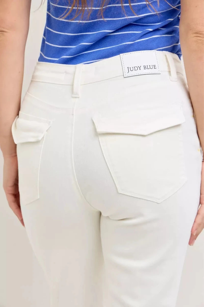 Judy Blue High - Waisted Jeans with Patch Pockets - AMVIM