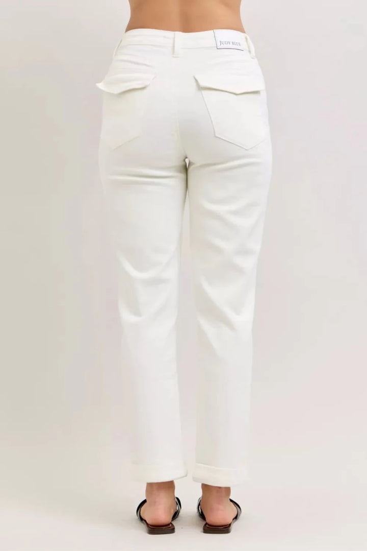 Judy Blue High - Waisted Jeans with Patch Pockets - AMVIM