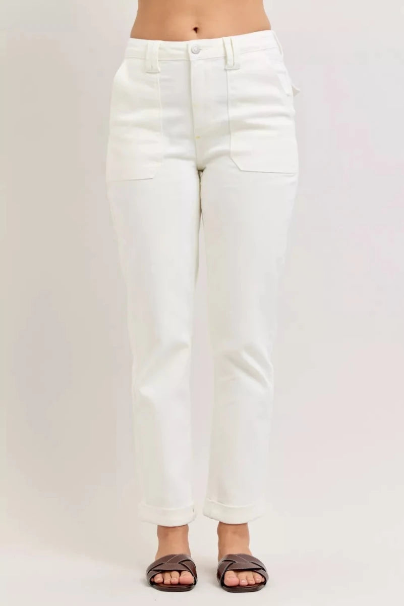 Judy Blue High - Waisted Jeans with Patch Pockets - AMVIM