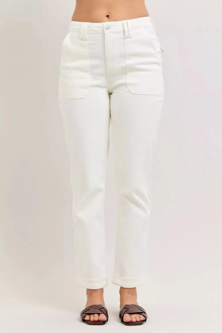 Judy Blue High - Waisted Jeans with Patch Pockets - AMVIM