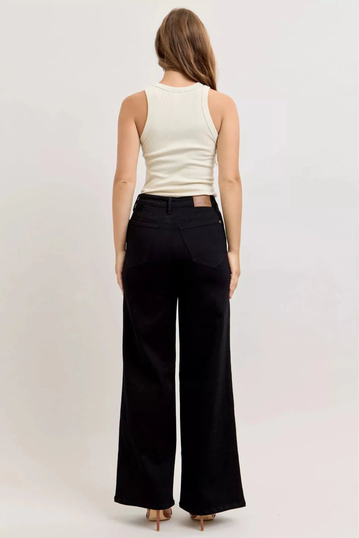 Judy Blue High - Waisted Wide Leg Jeans - AMVIM