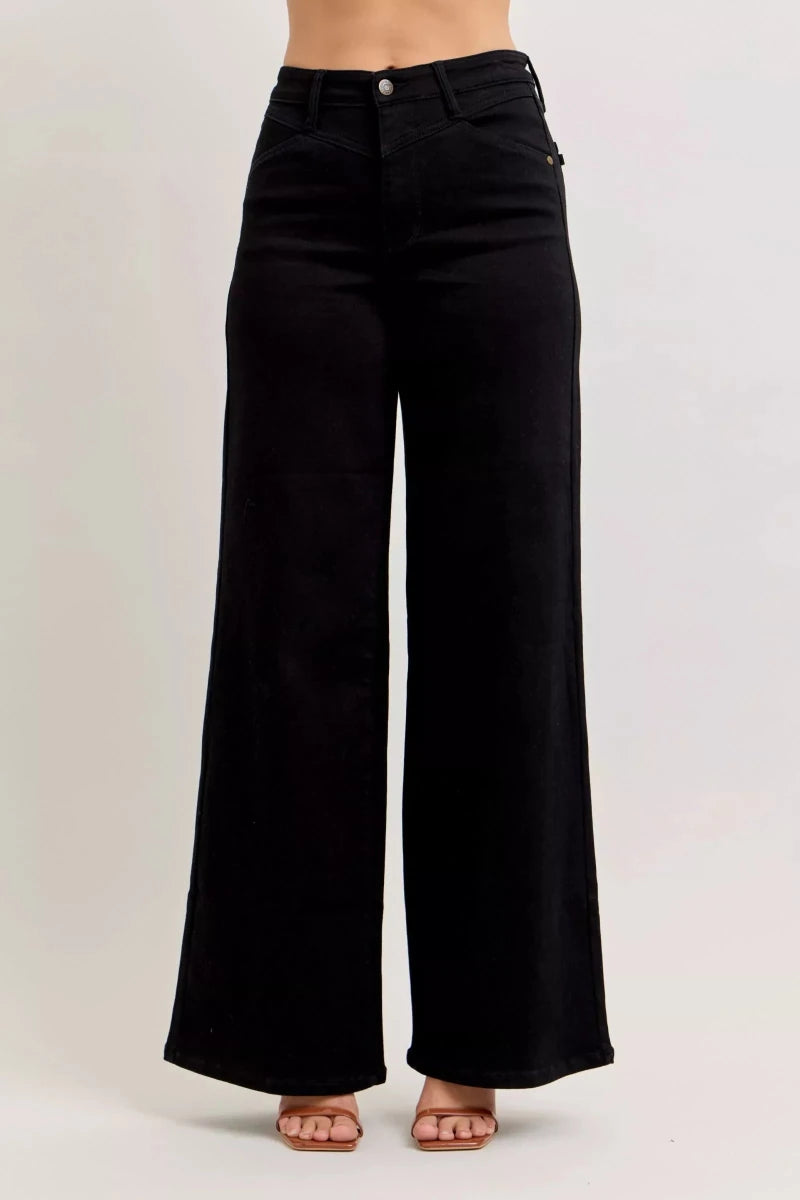 Judy Blue High - Waisted Wide Leg Jeans - AMVIM