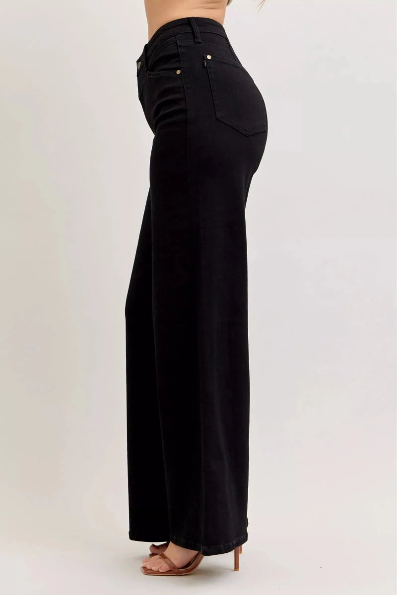 Judy Blue High - Waisted Wide Leg Jeans - AMVIM