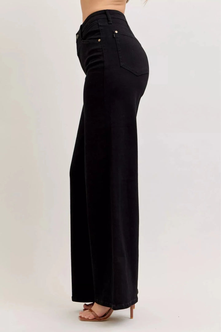 Judy Blue High - Waisted Wide Leg Jeans - AMVIM