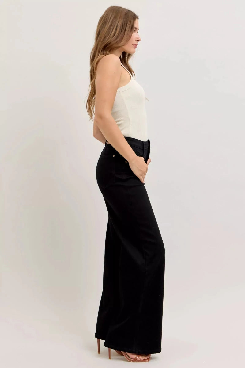 Judy Blue High - Waisted Wide Leg Jeans - AMVIM