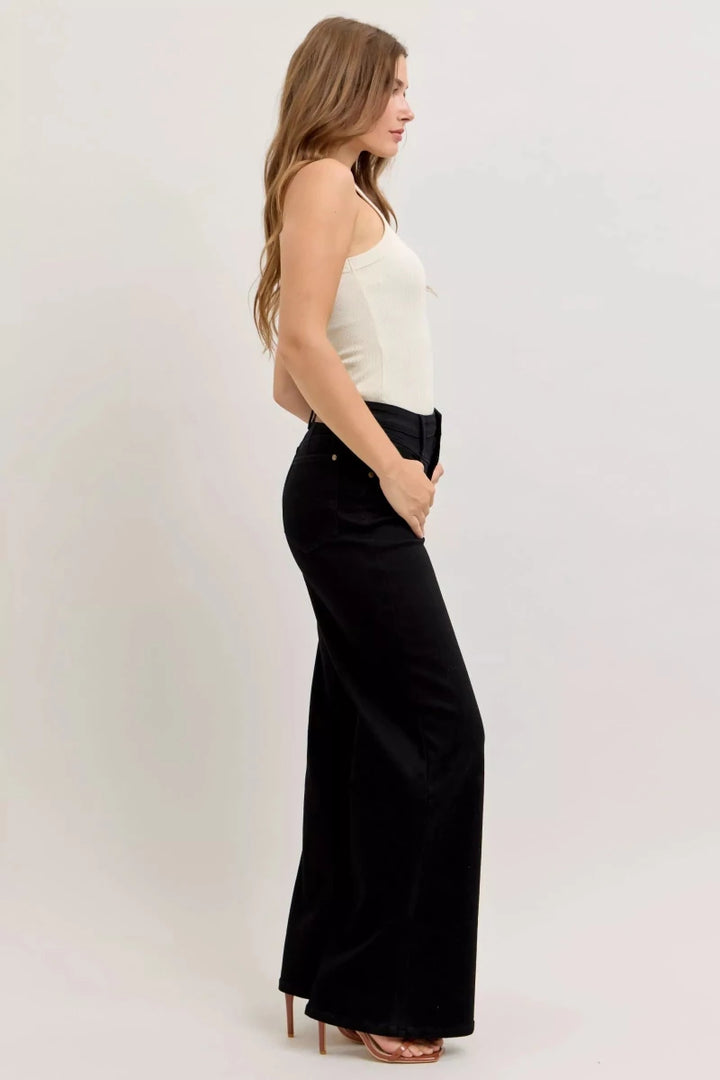 Judy Blue High - Waisted Wide Leg Jeans - AMVIM