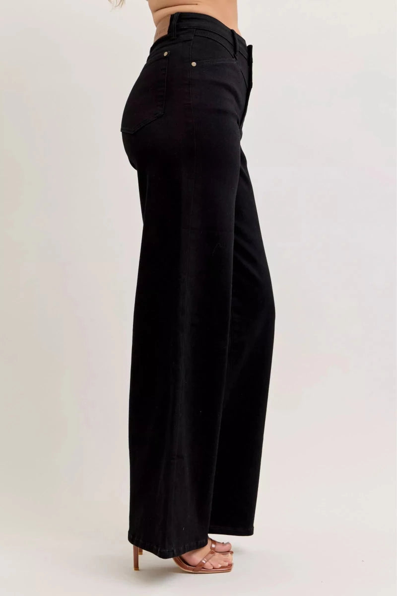 Judy Blue High - Waisted Wide Leg Jeans - AMVIM