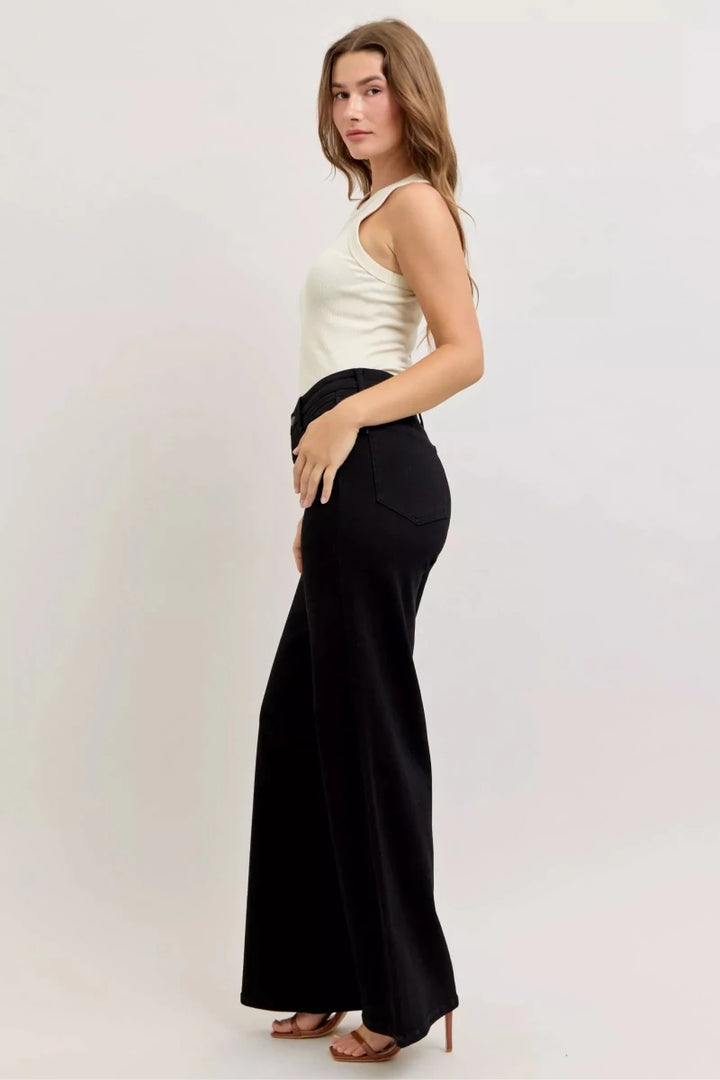 Judy Blue High - Waisted Wide Leg Jeans - AMVIM