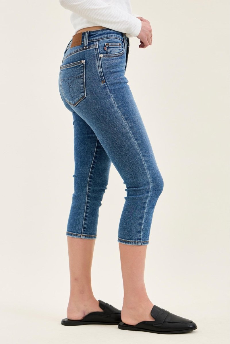 Judy Blue Mid - Rise Stretch Capri Jeans - AMVIM