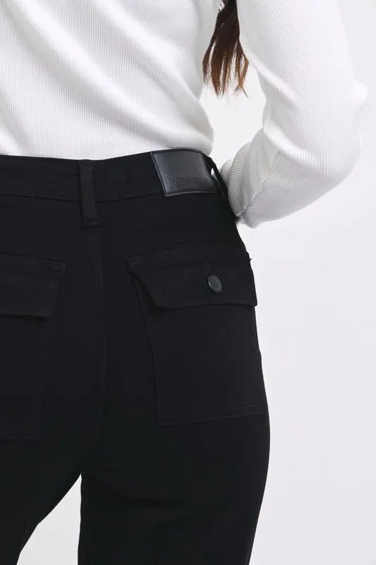 Judy Blue Plus Size High Waist Cargo Cuffed Jogger - AMVIM