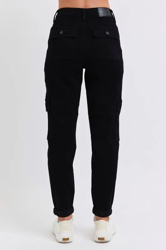 Judy Blue Plus Size High Waist Cargo Cuffed Jogger - AMVIM