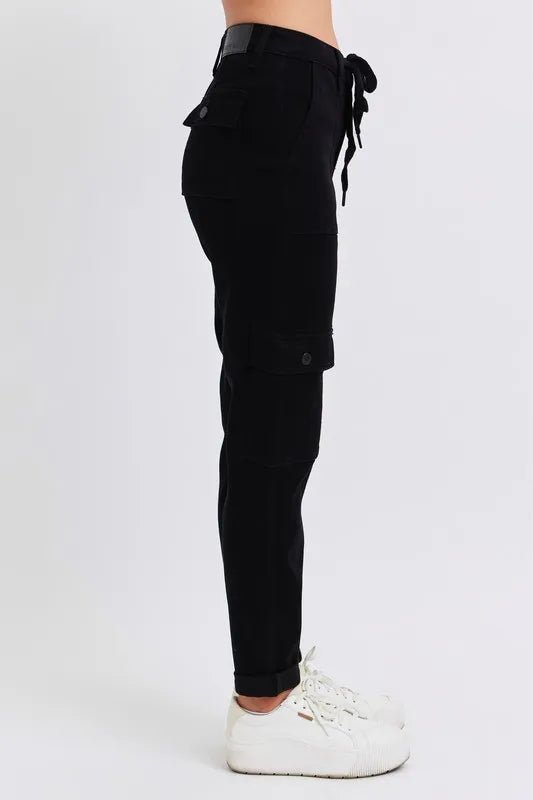 Judy Blue Plus Size High Waist Cargo Cuffed Jogger - AMVIM