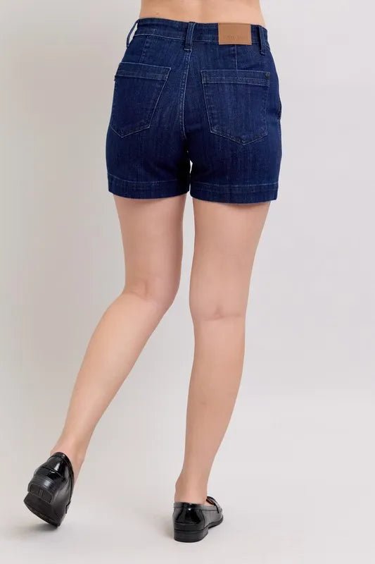 Judy Blue Plus Size High Waist Denim Shorts - AMVIM