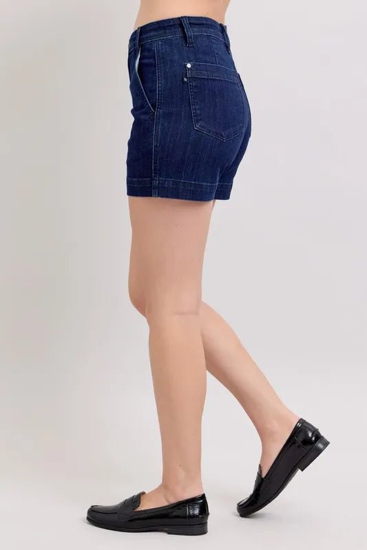 Judy Blue Plus Size High Waist Denim Shorts - AMVIM