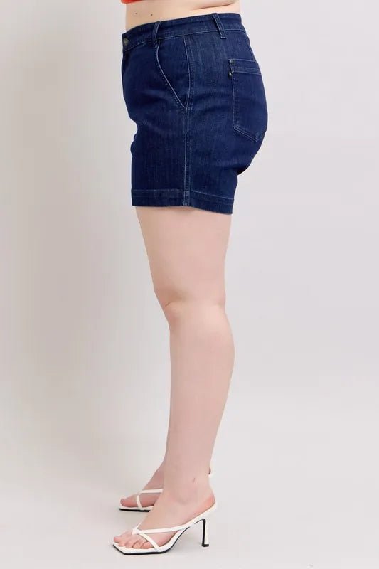 Judy Blue Plus Size High Waist Denim Shorts - AMVIM