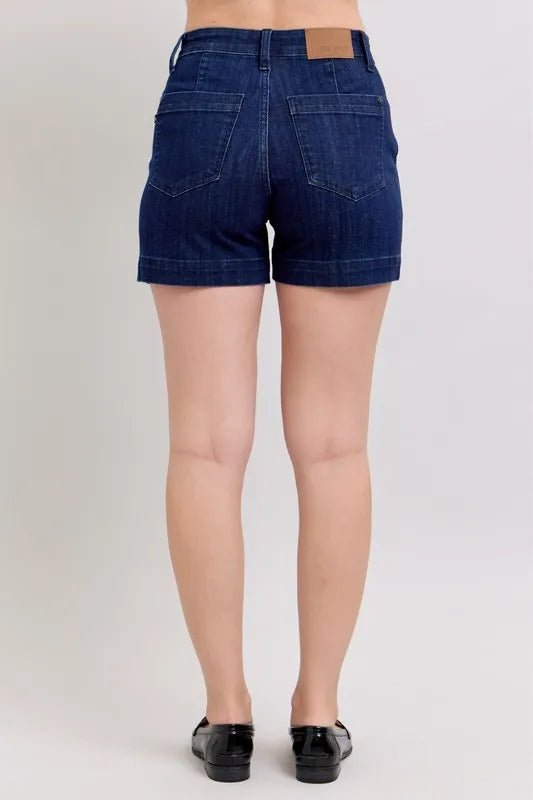 Judy Blue Plus Size High Waist Denim Shorts - AMVIM