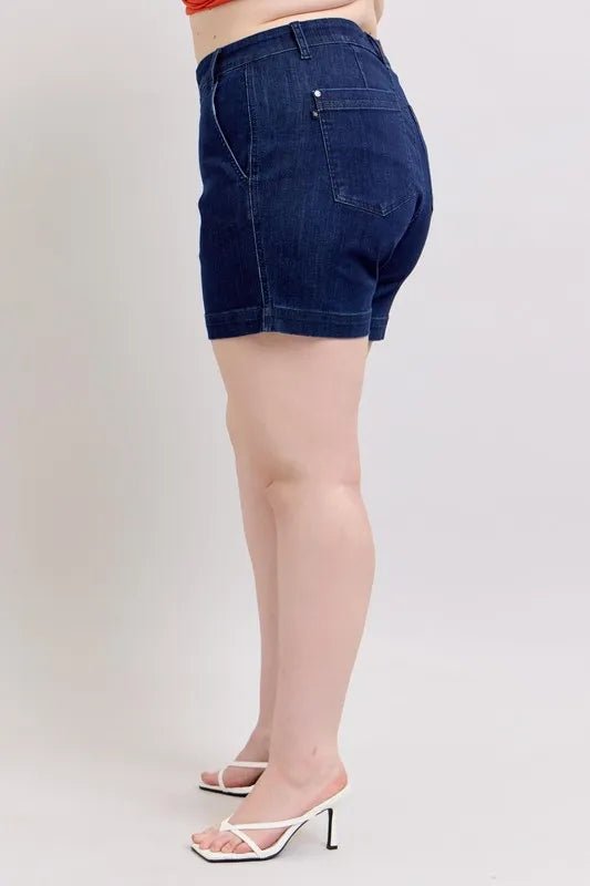 Judy Blue Plus Size High Waist Denim Shorts - AMVIM