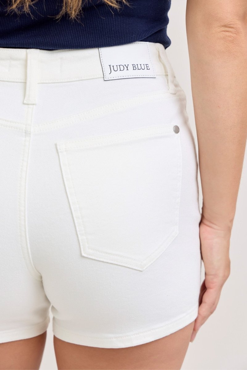 Judy Blue Plus Size High - Waisted Slim Shorts - AMVIM