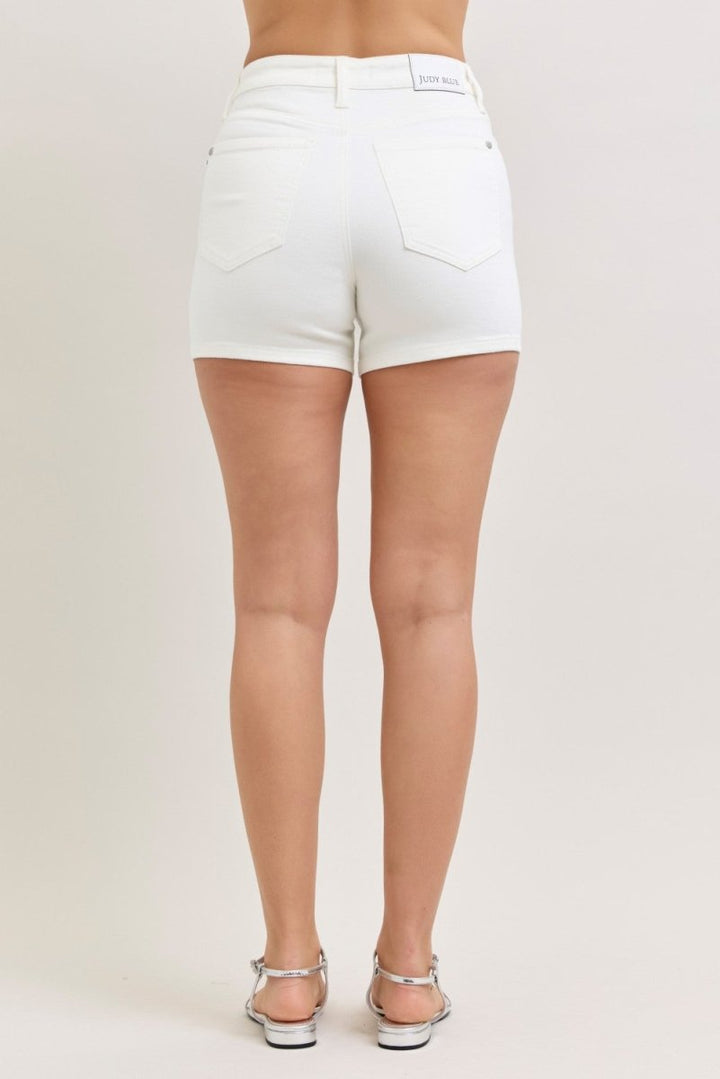 Judy Blue Plus Size High - Waisted Slim Shorts - AMVIM