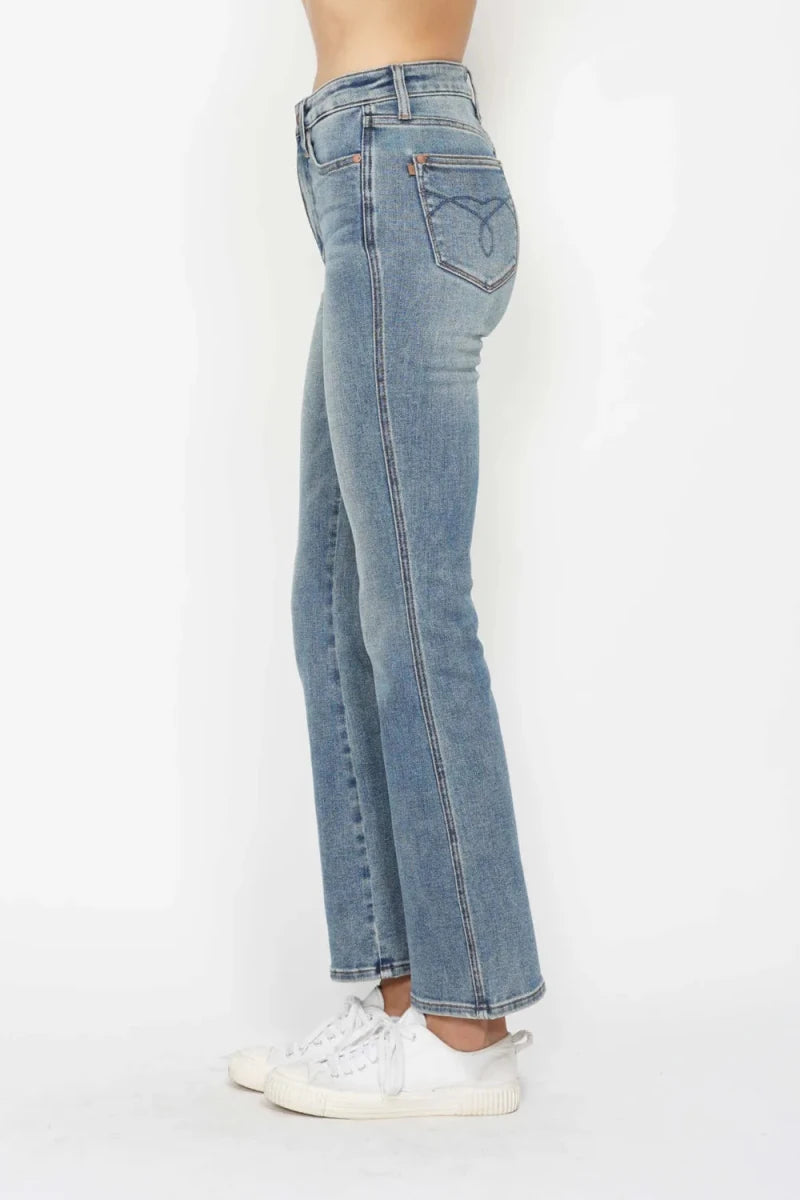 Judy Blue Plus Size Tummy Control Bootcut Jeans - High Waist - AMVIM