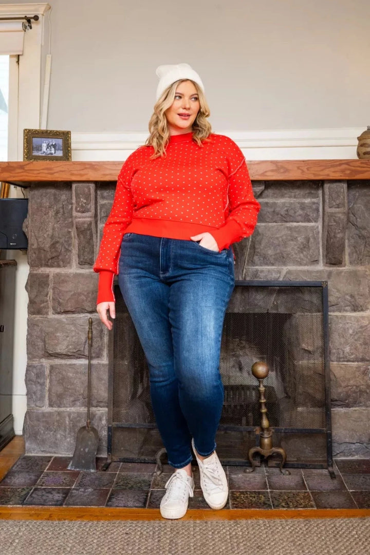 Judy Blue Plus Size Washed Thermal Skinny Jeans - AMVIM