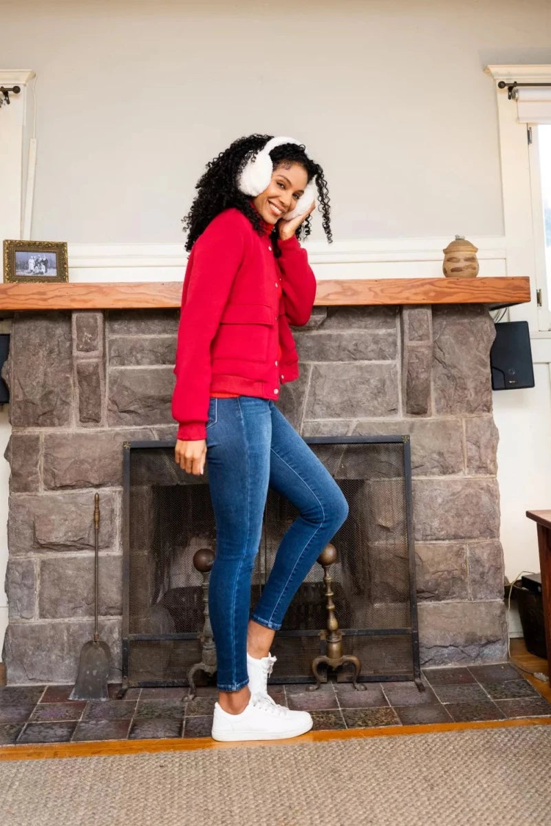 Judy Blue Plus Size Washed Thermal Skinny Jeans - AMVIM