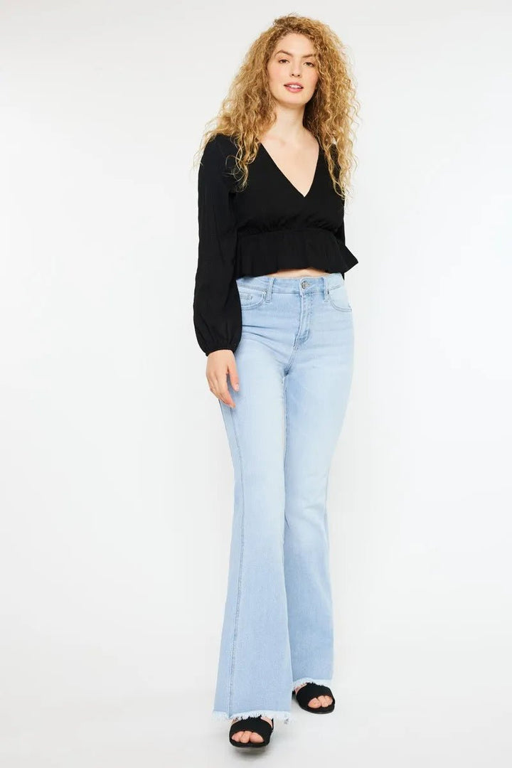 Kancan High Rise Curvy Flare Jeans - AMVIM