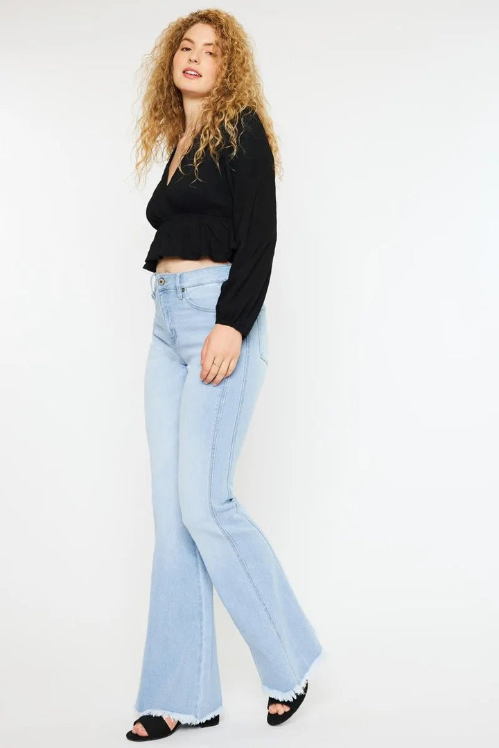 Kancan High Rise Curvy Flare Jeans - AMVIM