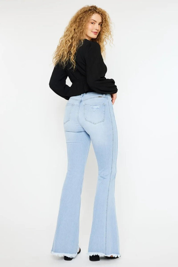 Kancan High Rise Curvy Flare Jeans - AMVIM