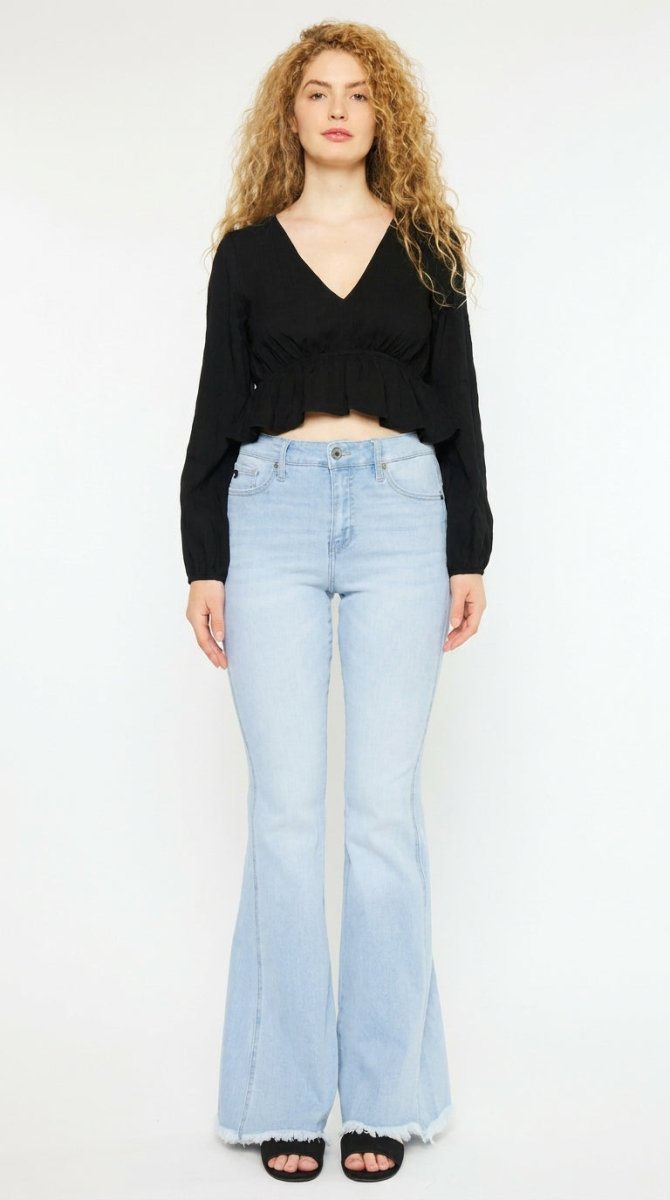 Kancan High Rise Curvy Flare Jeans - AMVIM