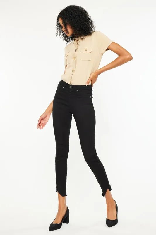 Kancan High Rise Distressed Skinny Jeans - AMVIM