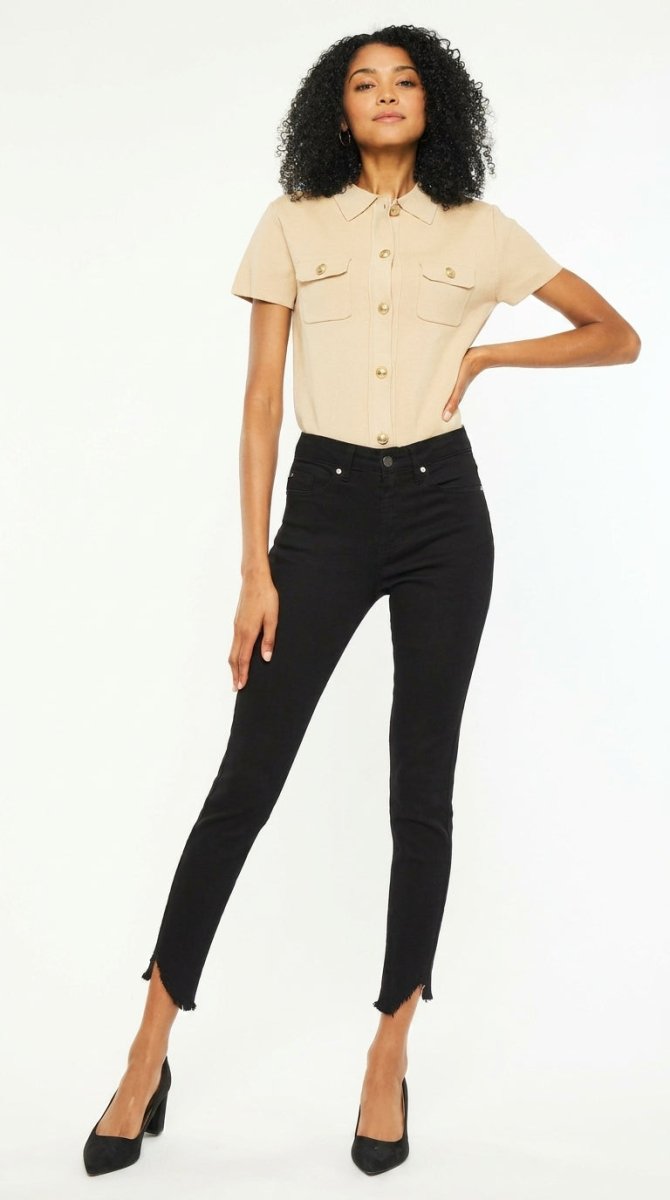 Kancan High Rise Distressed Skinny Jeans - AMVIM
