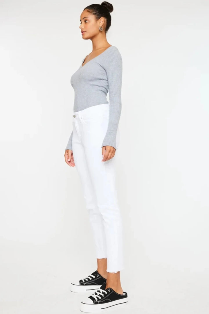 Kancan Mid Rise Ankle Skinny Jeans - AMVIM
