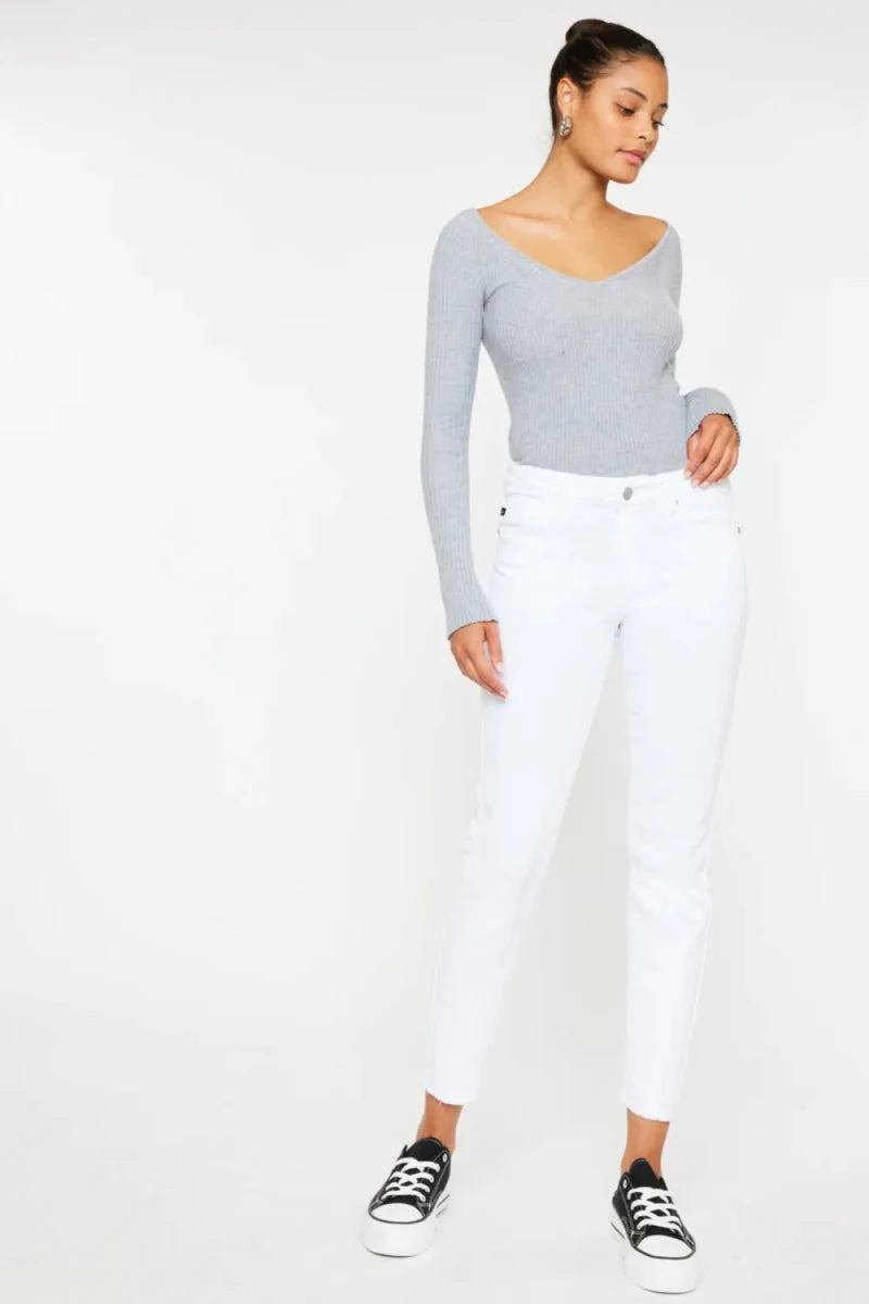 Kancan Mid Rise Ankle Skinny Jeans - AMVIM
