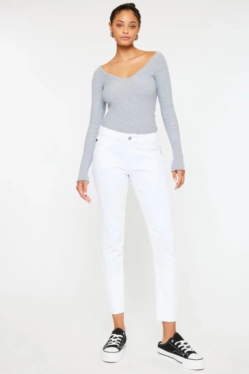Kancan Mid Rise Ankle Skinny Jeans - AMVIM