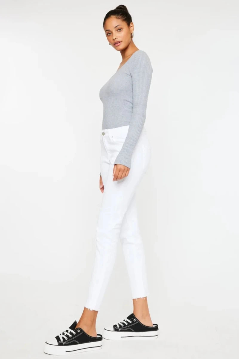 Kancan Mid Rise Ankle Skinny Jeans - AMVIM