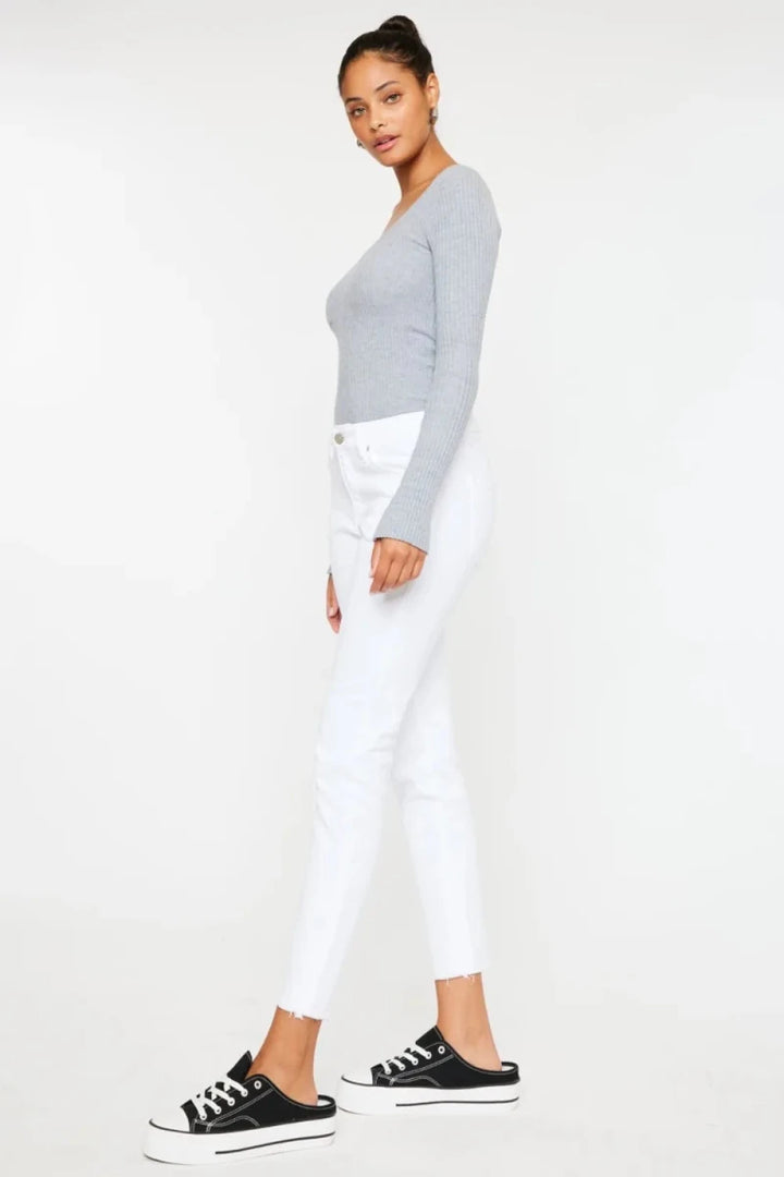Kancan Mid Rise Ankle Skinny Jeans - AMVIM