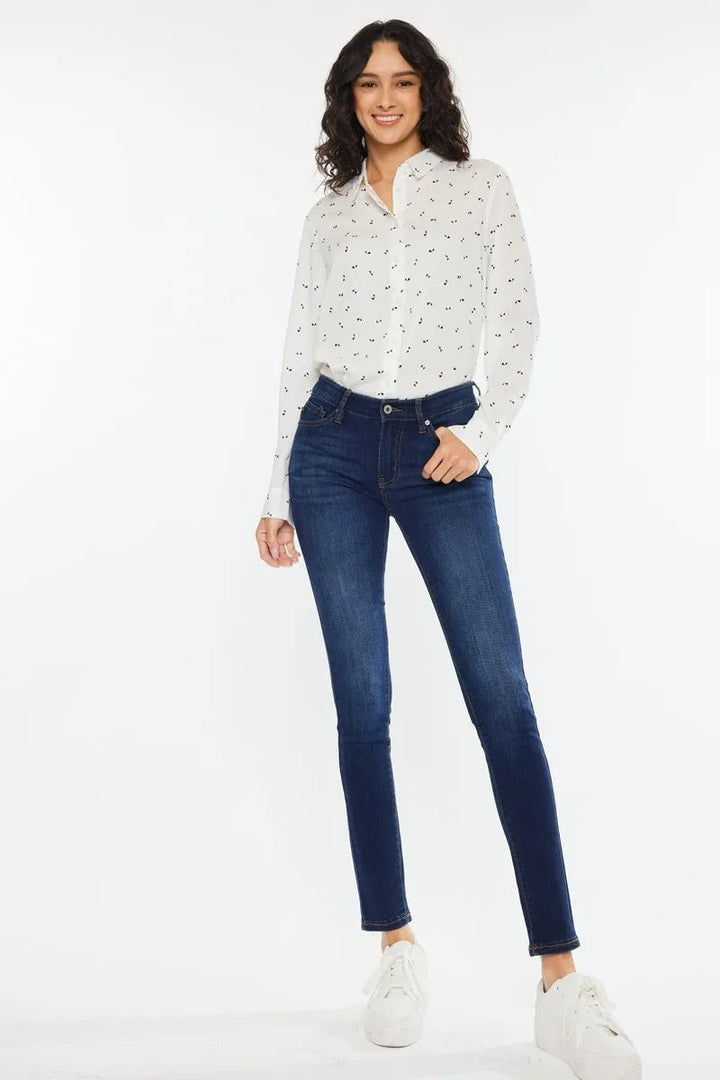Kancan Mid Rise Super Skinny Jeans - AMVIM